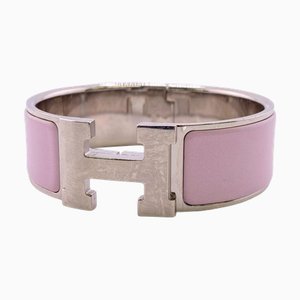 HERMES Click Crack GM H Bracciale rigido rosa da donna Z0005114