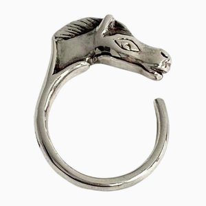 Cheval Horse Ring in Silver from Hermes
