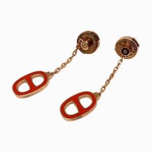 Boucles d'Oreilles Hermes Iliad Pg Or Rose Orange Dames Ityyauxbmym8, Set de 2