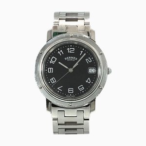 HERMES Clipper CL6 710 Men's Watch Date Black Dial Quartz