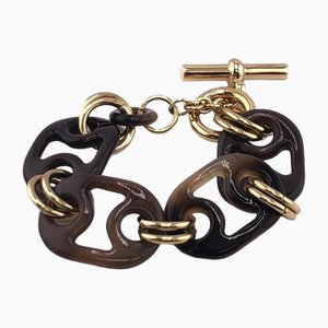 Bracelet Yulidice Buffalo Chaine Dancre Gris de Hermes