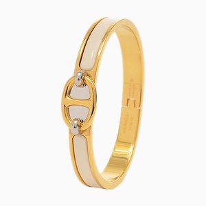 HERMES Click Chaine d'Ancre Armreif Gold Ivory