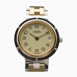 Reloj de pulsera Clipper bañado en oro de Hermes