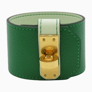 Bracelet Kelly Twist en Cuir Vert de Hermes