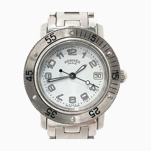 HERMES Clipper Diver Watch Stainless Steel CL5.210 Ladies Silver