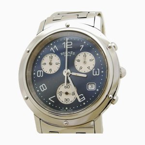 HERMES Clipper Chronograph Blaues Zifferblatt Quarz