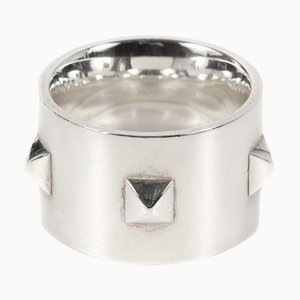HERMES Not Released in Japan Model Mini Crew Ring GM Clous Studs Silver Ag925 Jewelry Accessories 57 Made France