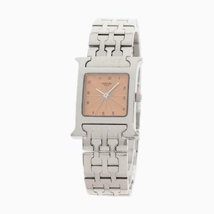 HERMES HH1.210 H Watch Wristwatch Stainless Steel/SS Ladies