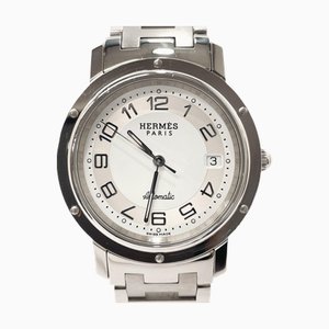 HERMES Clipper Uhr Edelstahl CL1.810 Herren Silber