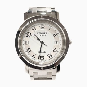 HERMES Clipper Watch in acciaio inossidabile CL1.810 da uomo in argento