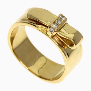 HERMES~ Belt Diamond #51 Ring K18 Yellow Gold Women's