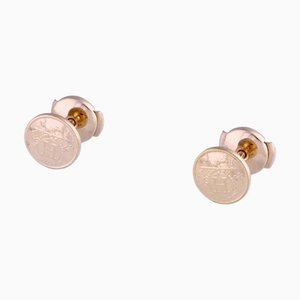 Boucles d'Oreilles Hermes Ex Libris Tpm K18Pg Or Rose, Set de 2