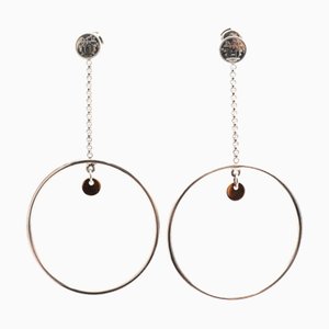 Boucles d'Oreilles Hermes Exlibris Ag925 × Au750 Argent Or Rose, Set de 2