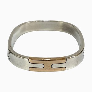 HERMES Logo Hercules Bronze Argent 925 Bracelet Jonc Accessoire Homme Femme