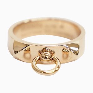 HERMES Collier Dosien Ring PM 51 [No. 10.5] Pink Gold Women's