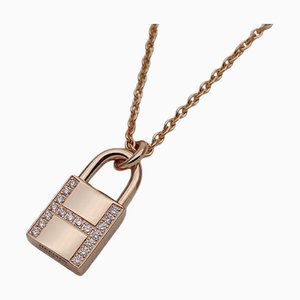 HERMES Halskette Damen 750PG Diamant Amulett Cadena Roségold H121332B 00 Poliert