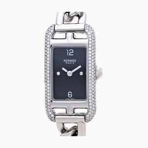 HERMES Nantucket PM W045239WW00 NA2.130 Bezel Diamond Stainless Steel Ladies 39284