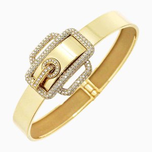 Gold & Suntulle Diamond Bracelet Bangle from Hermes