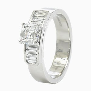 HERMES Kelly Solitaire Diamond Ring D1.00ct Pt950 #53