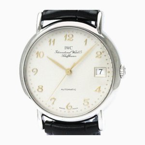 Polished Portofino Steel & Leather Automatic Men's Watch from IWC