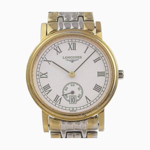 LONGINES Pleasance Watch L4.7202 Stainless Steel x Gold Plated Quartz Small Second Men's White Dial