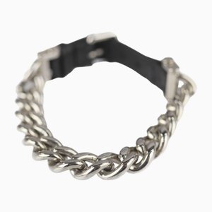 Chain Monogram Eclipse PVC Metal Black Silver Bracelet by Louis Vuitton