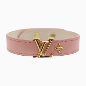 Bracelet LV Iconic Leather Rose Poudre Bracelet by Louis Vuitton