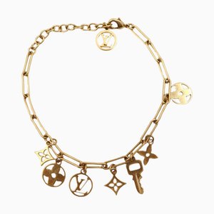 Bracelet Brasserie Roman Holiday LV en Métal Doré avec Clé Cercle Monogramme Fleur par Louis Vuitton