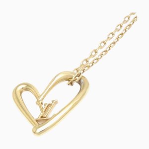 Collar Collier Heart Foreign Love en baño de oro de Louis Vuitton