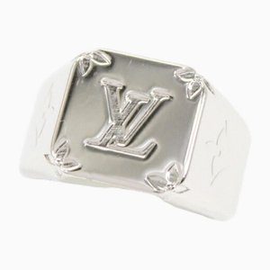 Anello in argento con monogramma e sigillo di Louis Vuitton