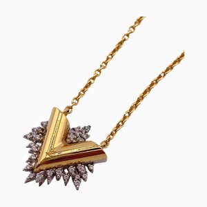 Collar Collier Glory V de diamantes de imitación en dorado de Louis Vuitton