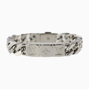 Monogram Metal Silver Chain Bracelet by Louis Vuitton