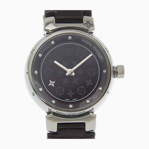 Tambour Disc Diamon in Stainless Steel X Monogram Vernis by Louis Vuitton