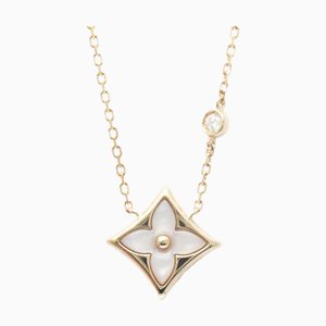 LOUIS VUITTON Pandan Tiff Star Blossom BB Q93612 Pink Gold [18K] Shell Men,Women Fashion Pendant Necklace