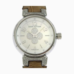 Stainless Steel and Leather Watch from Louis Vuitton