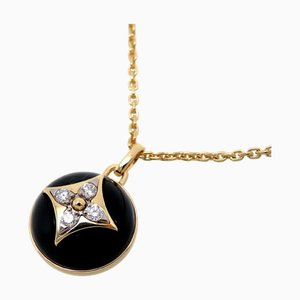 LOUIS VUITTON Yellow Gold Diamond,Onyx Women's Necklace Carat/0.07 [Onyx,White,Yellow]