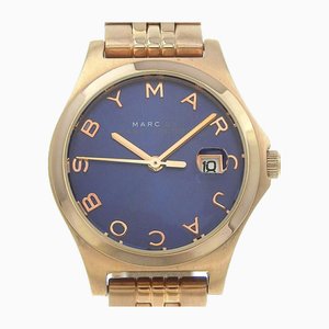 Stainless Steel Pink Gold Quartz Analog Display Navy Dial Slim Womens Watch from Marc by Marc Jacobs