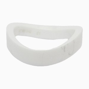 Aqua Swing Ceramic Band Ring in White from Omega