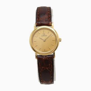 De Ville Round Date Gp Leather Strap Watch from Omega