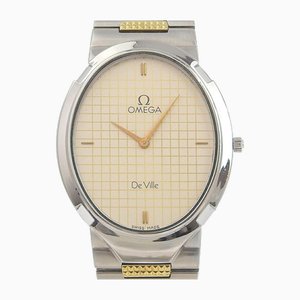 Reloj De Ville de plata y oro de acero inoxidable de Omega, suizo