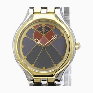 OMEGAPolished De Ville Symbol K18 Gold Stainless Steel Ladies Watch BF565456