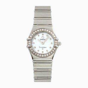 Constellation My Choice Diamond Bezel Uhr mit weißem Quarz-Zifferblatt von Omega