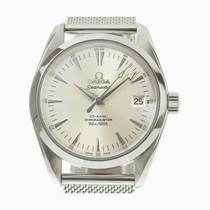 Reloj automático para hombre OMEGA Seamaster Aqua Terra, cronómetro con fecha, esfera plateada 2504 30