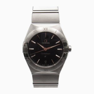 Constellation Wrist Watch in Quartz Black Stainless Steel from Omega