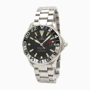 Seamaster 300 Professional Date GMT 50th Anniversary SS Black Dial Watch from Omega