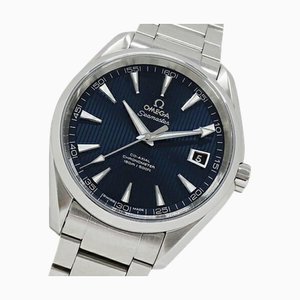 OMEGA Seamaster Aqua Terra 231.10.42.21.03.001 Uhr Herrenmarke Co-Axial Chronometer Datum Automatikaufzug AT Edelstahl SS Silber Navy Zurück Schrägpoliert