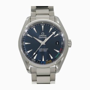 Seamaster Aqua Terra Pyeongchang 2018 Limited Edition World Blue Mens Watch from Omega