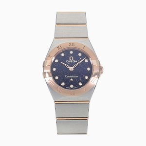 OMEGA Constellation Quartz 25mm Blue Aventurine x 12P Diamond 131.20.25.60.53.002 Women's Watch O4139