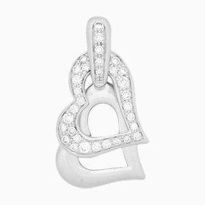 PIAGET Limelight Colgante de corazón doble con diamante superior K18WG