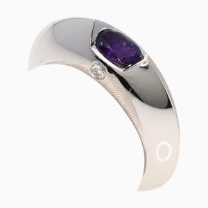 PIAGET Aura Amethyst Diamond #52 Ring K18 White Gold Women's